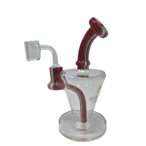 High Point Glass - 6" Colored Rod Cone Rig Water Pipe 14Female [OG73]